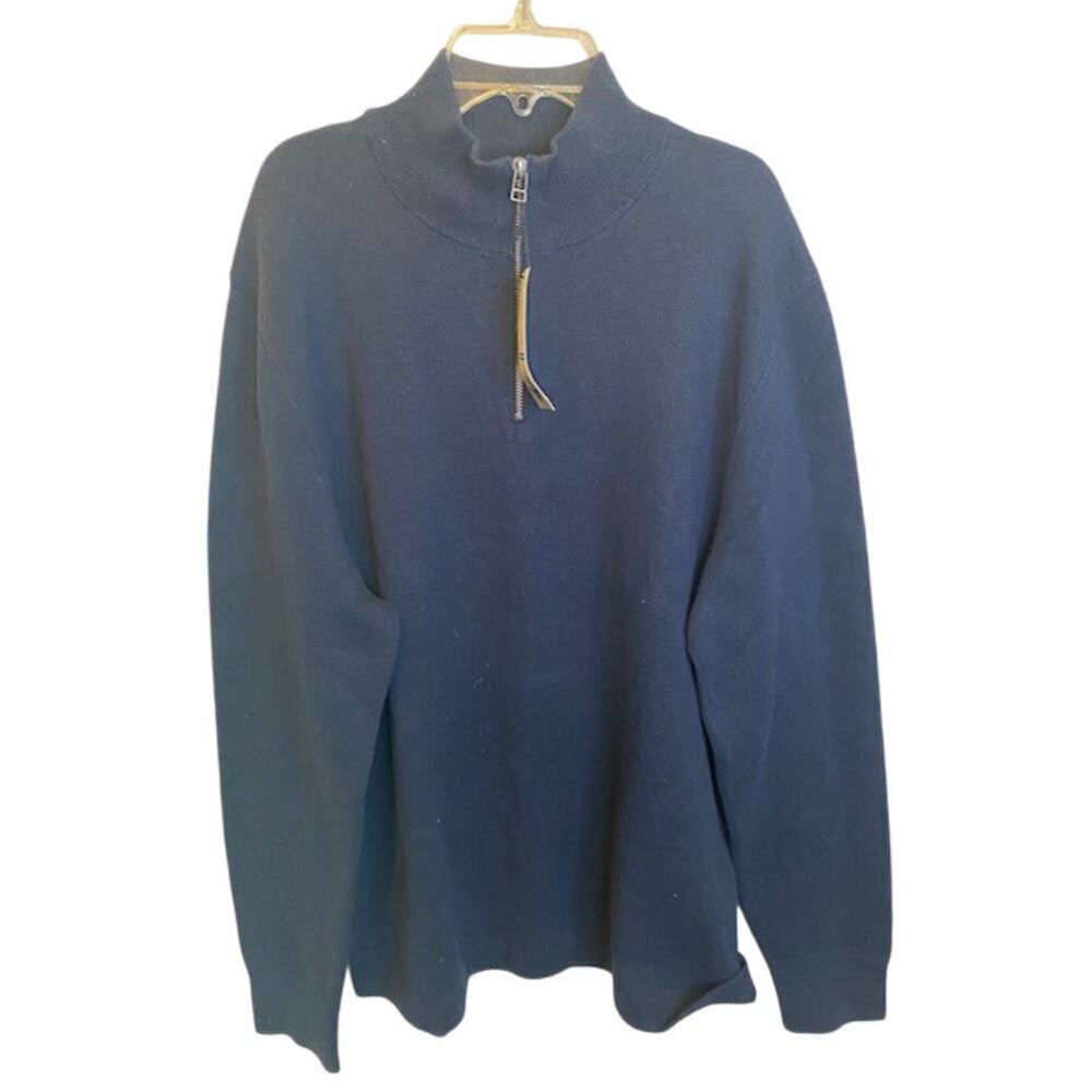 DOCKERS MENS PULLOVER 1/4 ZIP, SIZE XL NAVY NWTS